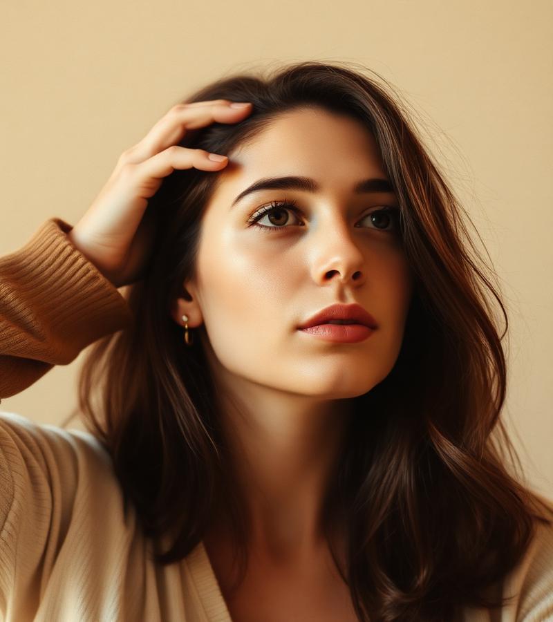 A woman looking away, deep in thought